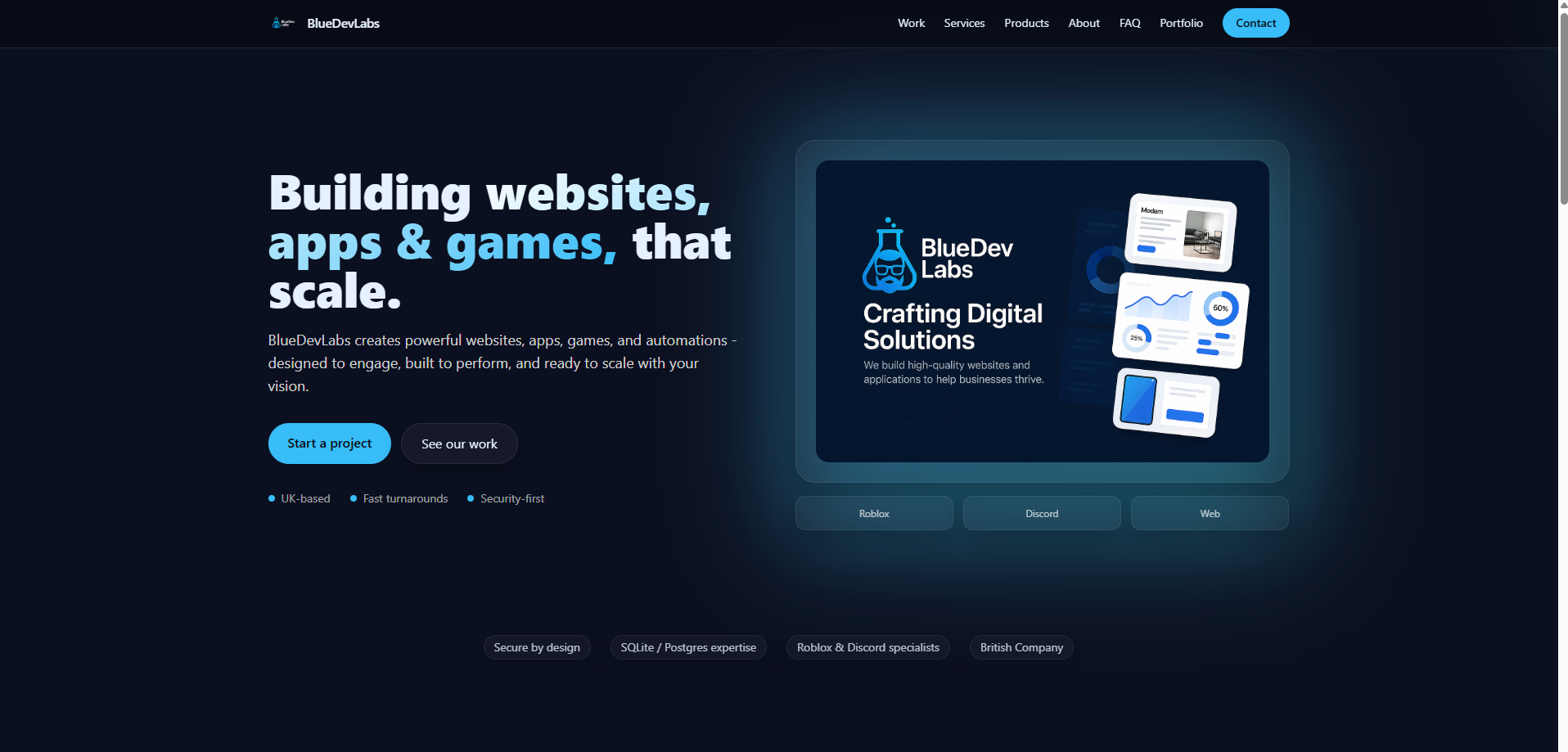 BlueDevLabs main site